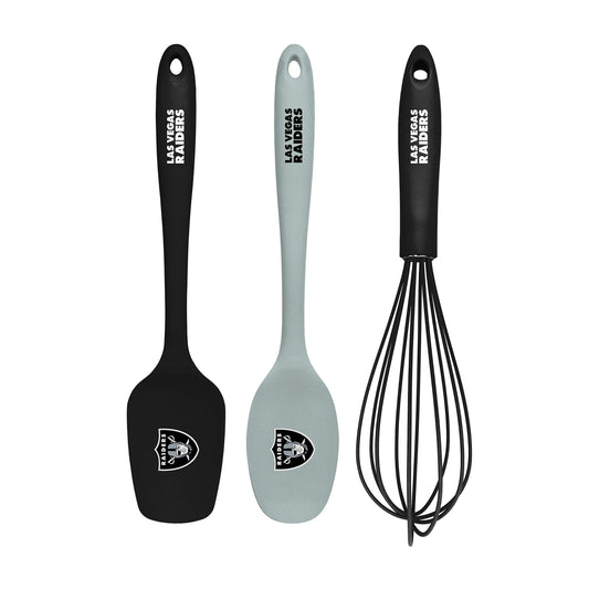 The Sports Vault NFL Las Vegas Raiders 3-Piece Kitchen Utensil Set