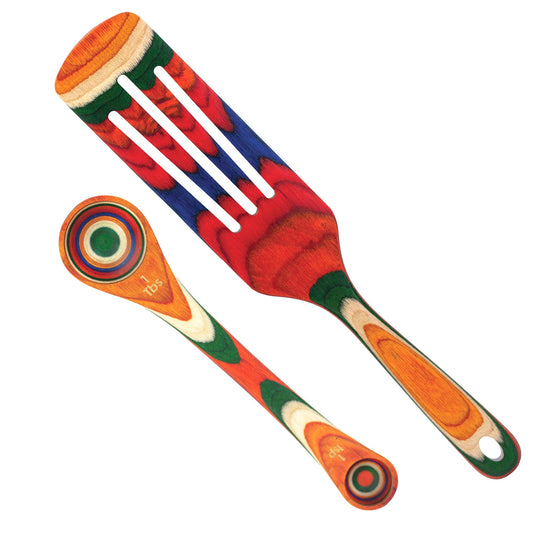 Baltique Marrakesh Collection 2 Piece Cooking Utensil Set Spurtle & Measuring Spoon