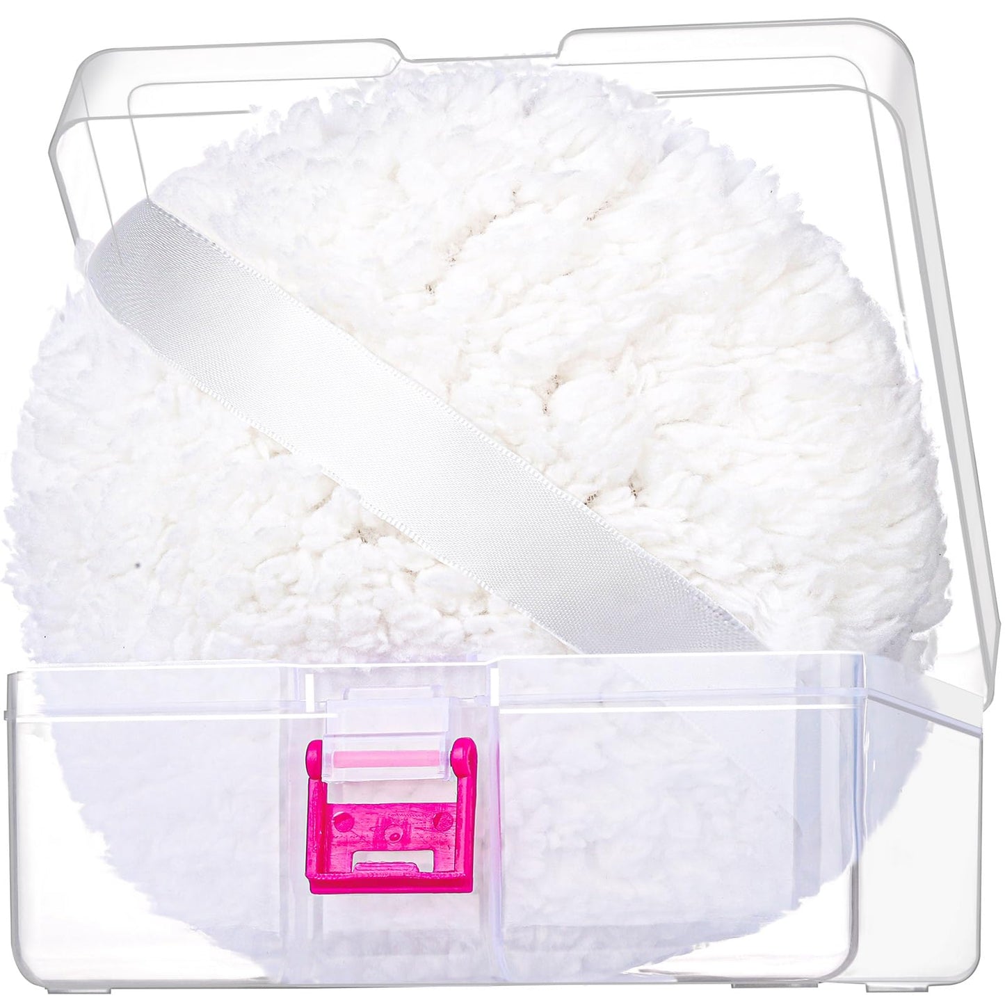 Gootaimi Powder Puff 6" Body Powder Puff Powder Puff for Body Powder Body Powder Puff and Container Fluffy Soft Large Powder Puff for Dusting Powder Body Powder White