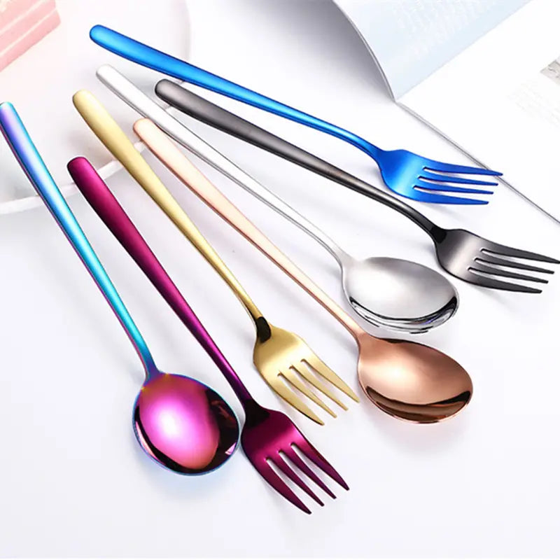 4-Piece Long Handle Stainless Steel Utensil Set