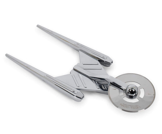 Star Trek Discovery Crossfield Starship Metal Pizza Cutter Wheel | Premium Houseware Stainless Steel Kitchen Utensil | Easy To Cut And Clean | 9 Inches Long