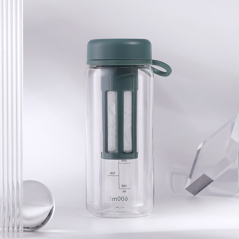 Tragbare Fitness-Wasserflasche mit Teefach